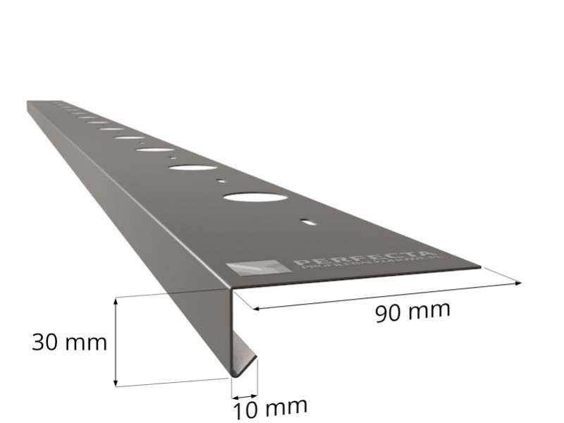 schemat Profile balkonowe Perfecta PK 30 do posadzek z płytek ceramicznych  (1szt-2mb)