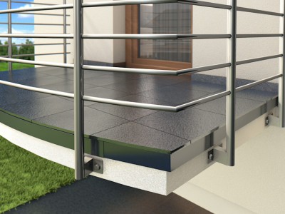 Profil okapnikowy balkonowy posadzka klejona